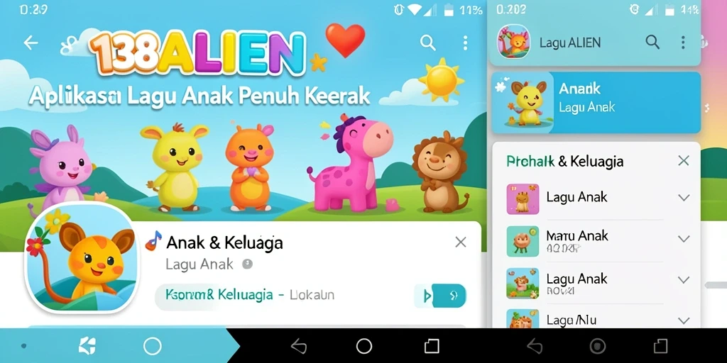 Tampilan antarmuka 138ALIEN yang ceria dan interaktif untuk anak-anak.