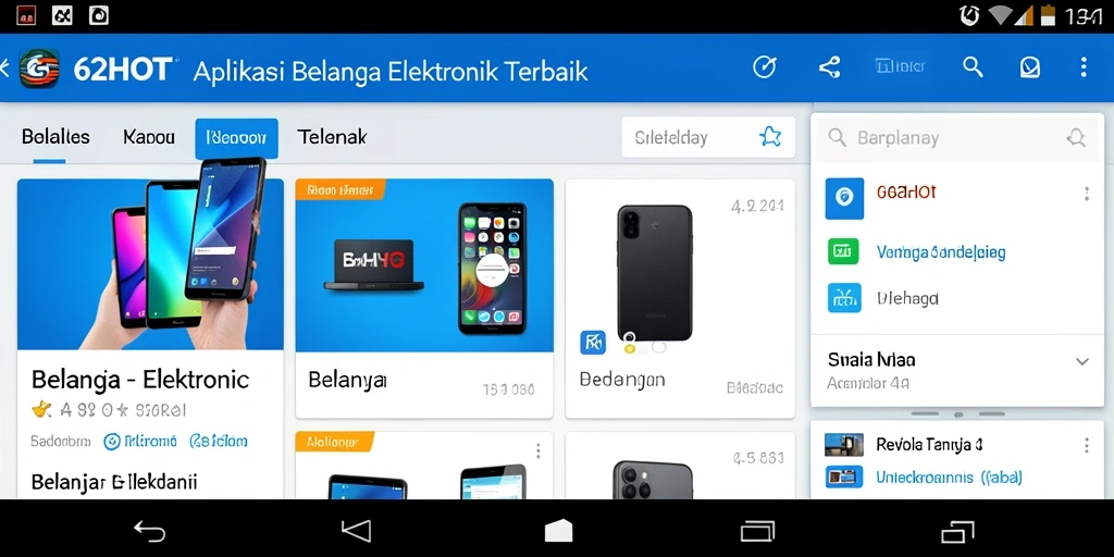 Tampilan antarmuka aplikasi 62HOT yang menarik dan informatif.