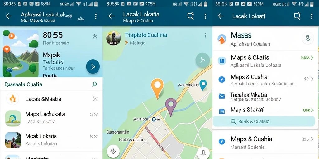 Antarmuka aplikasi Lacak Lokasi 8055 yang intuitif dan informatif.