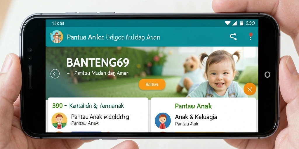 Antarmuka aplikasi BANTENG69 untuk pemantauan anak yang intuitif.