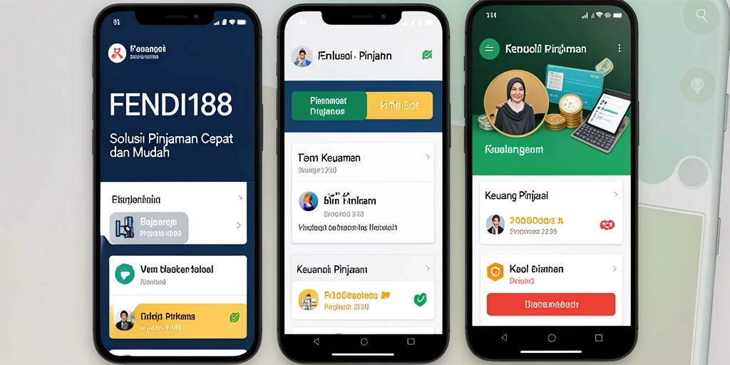 Antarmuka FENDI188 yang user-friendly untuk pengajuan pinjaman.