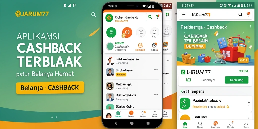 Antarmuka aplikasi JARUM77 yang user-friendly dan menarik.