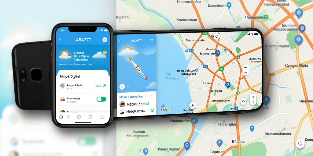 Antarmuka LABA777 yang sederhana dan intuitif untuk navigasi kompas digital.