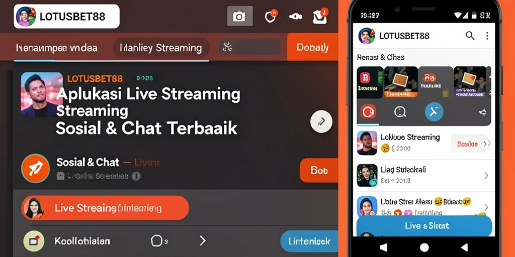 Tampilan antarmuka Live Streaming LOTUSBET88 yang interaktif dan menarik.